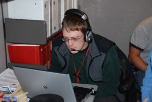Jim Palmer-KB1KQW, North Shore Assistant SKYWARN Coordinator, making contacts
